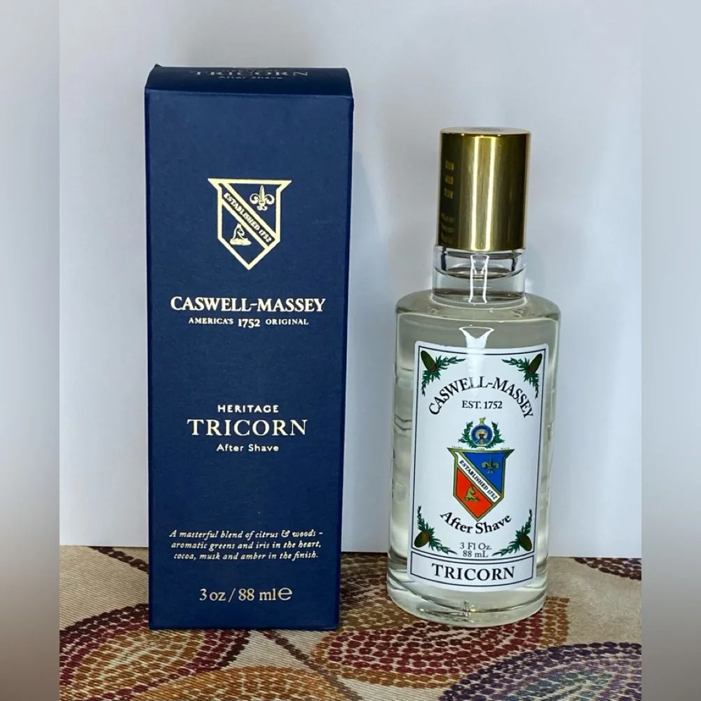 NIB Caswell-Massey Heritage Tricorn After Shave Splash 3 oz Men’s Grooming